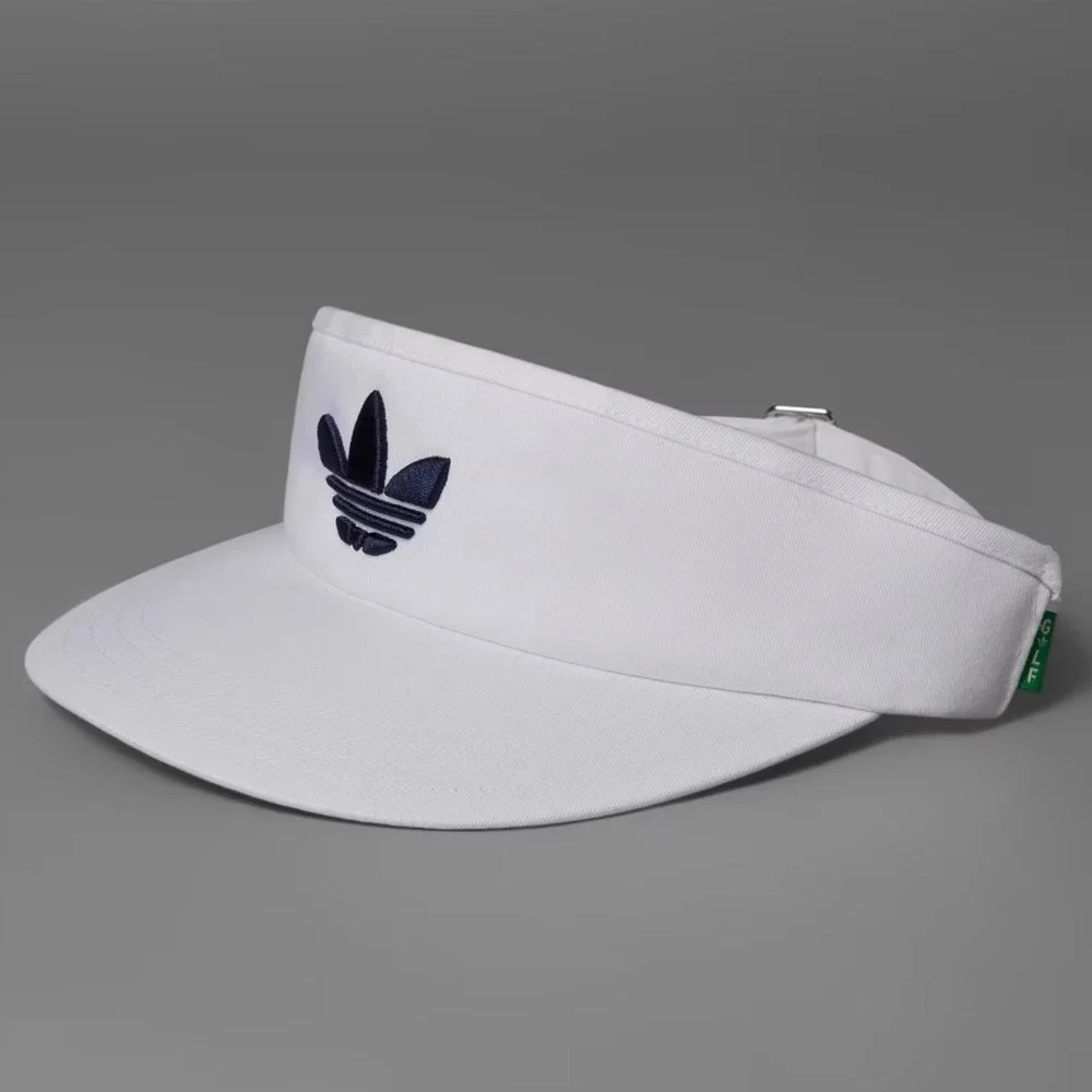 Adidas Originals Golf Visor White Navy Trefoil Logo High Crown JJ3820 OSFM NEW